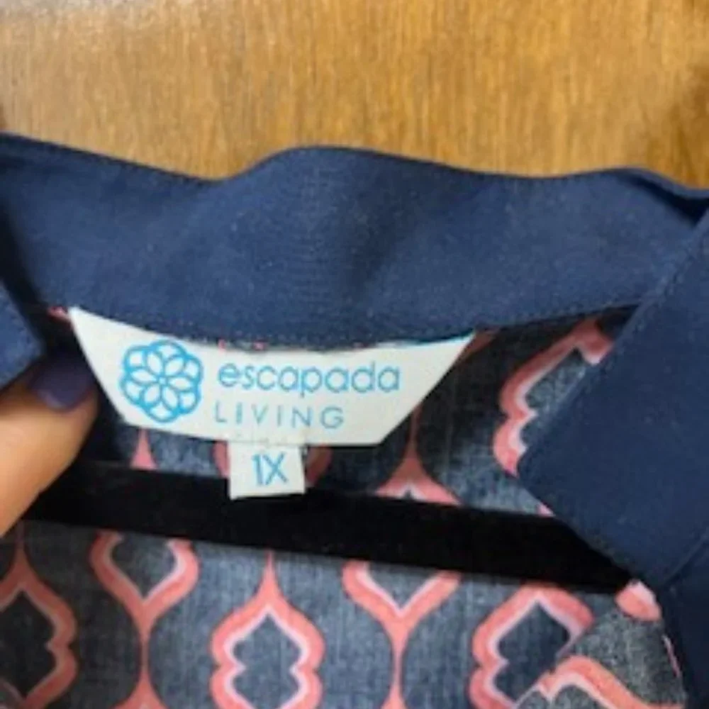 1X Escapada Womens Dress Navy and Red - Picture 3 of 6